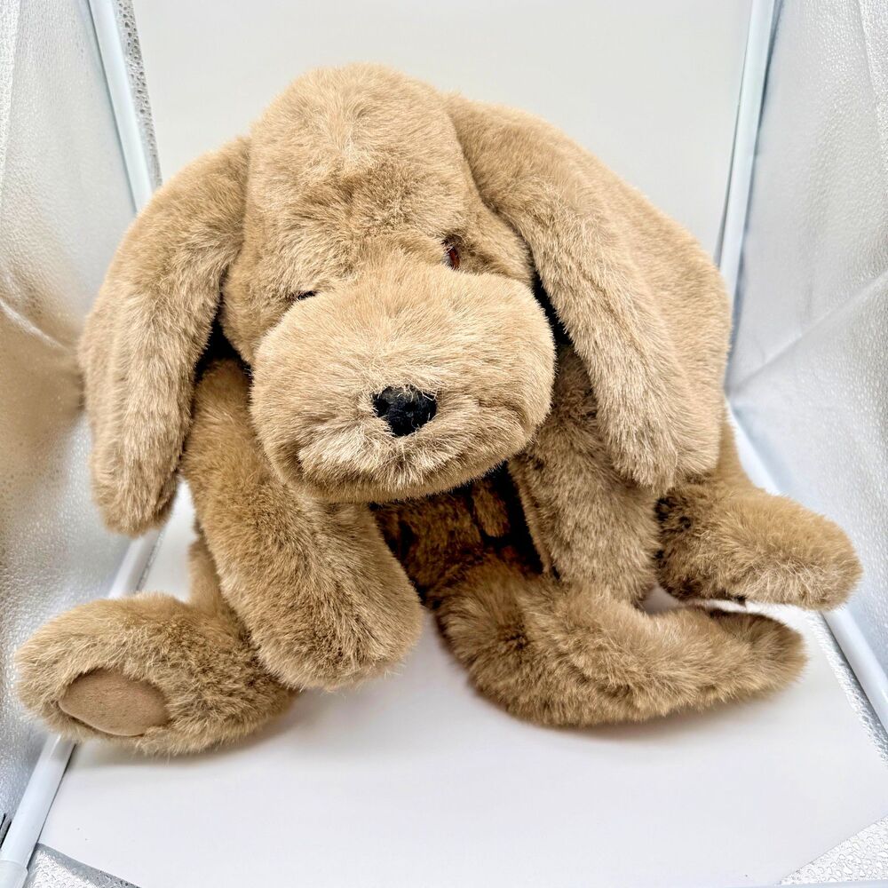 Russ Berrie Large plush Stuffed Animal Droopy Dawg Brown soft floppy toy